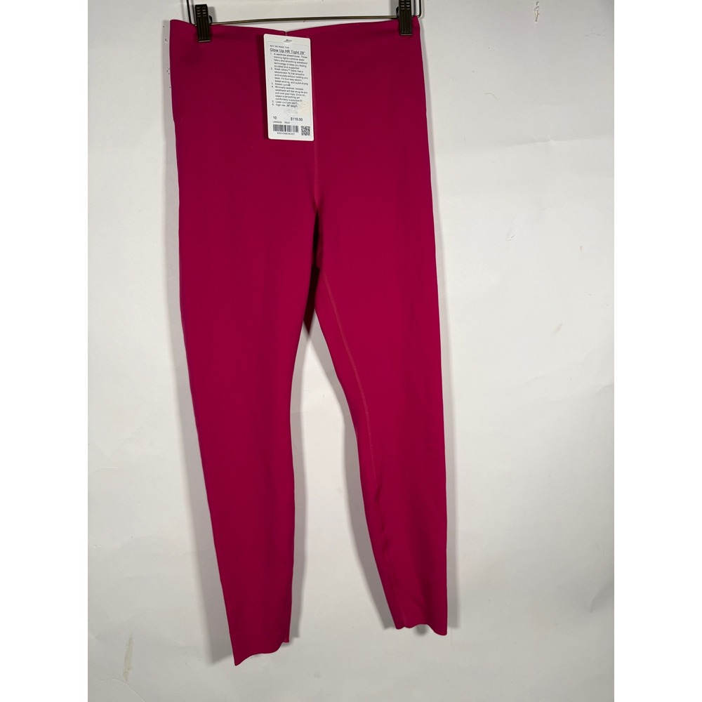 Lululemon Glow Up HR Tight 28 Pomegranate Pink Leggings LW5GI3S Size 10 NEW